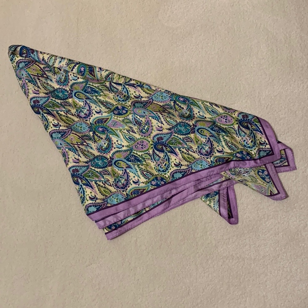 Zara silk print scarf